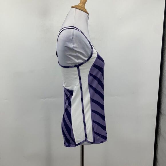 Nike Tank Top Womens XS Extra Small Purple Striped Dri Fit Mesh Panels Running - Picture 6 of 13